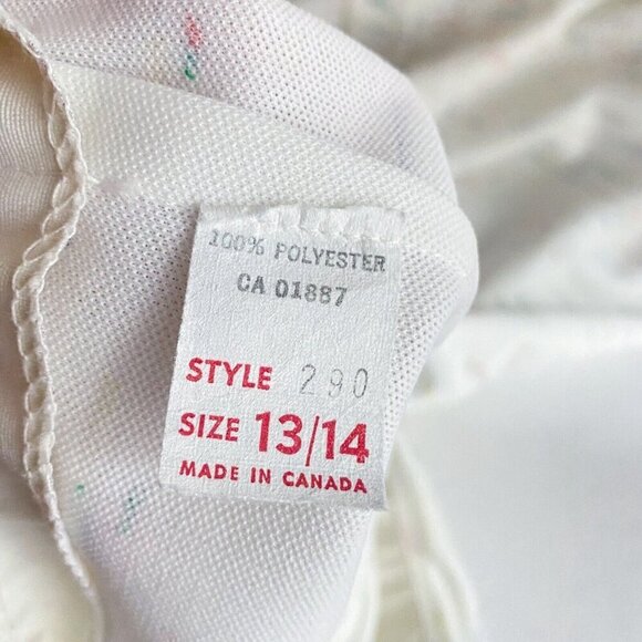 Vintage Knit White Colourful Geometric Detail Button Front Patch Pocket Skirt S - Picture 8 of 9